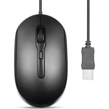 Perixx PERIMICE-222UB pele optiska klusa USB-A melna - pele - optiska (PERIMICE-222UB)