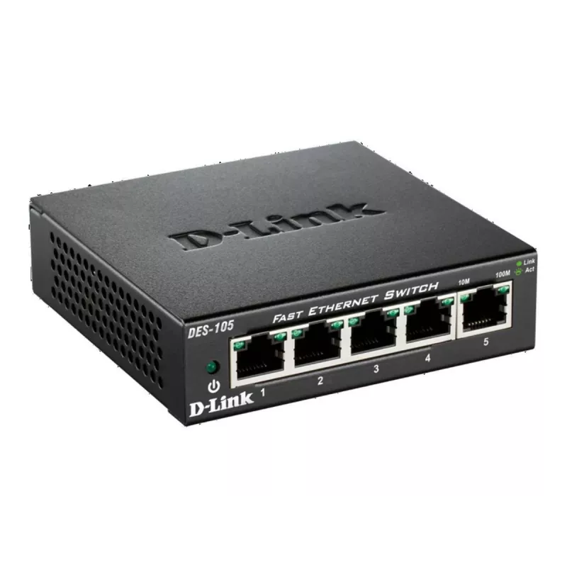 D-Link DES-105 Nepārvaldāms L2 Melns
