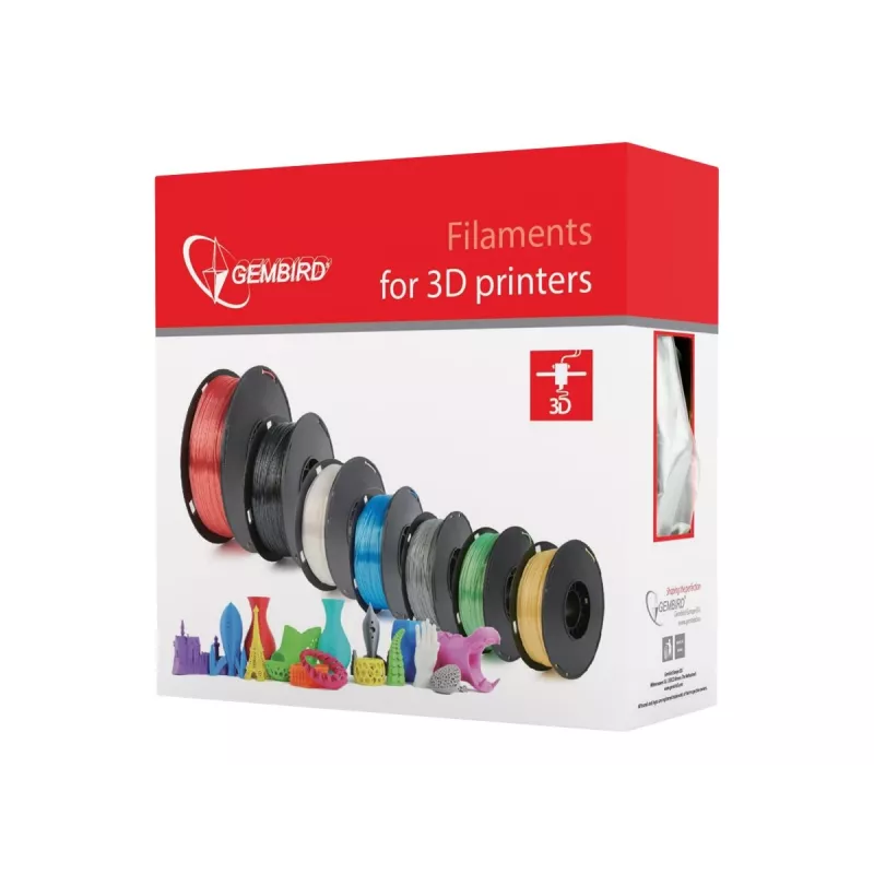 3D drukas materiāls Gembird 3DP-PLA+1.75-02-R Sarkans 1 kg