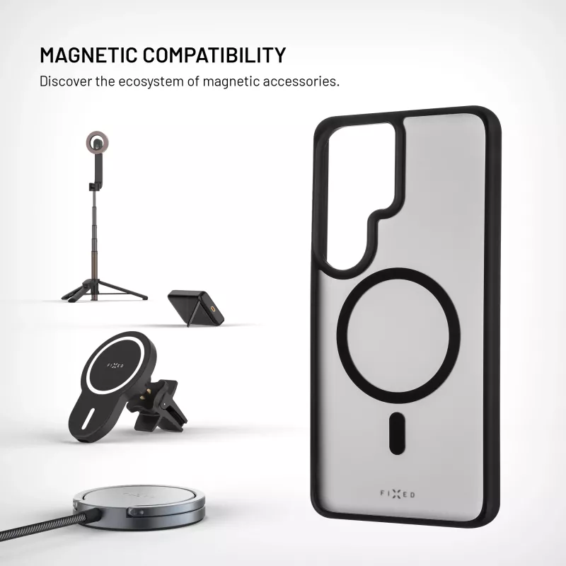 Fixed MagMisty | Aizmugures vāciņš | Samsung | Galaxy S26 Ultra | Polikarbonāts/TPU | Melns