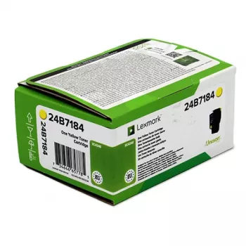 Lexmark 24B7184 tonera kasete 1 gab. Oriģināls dzeltena