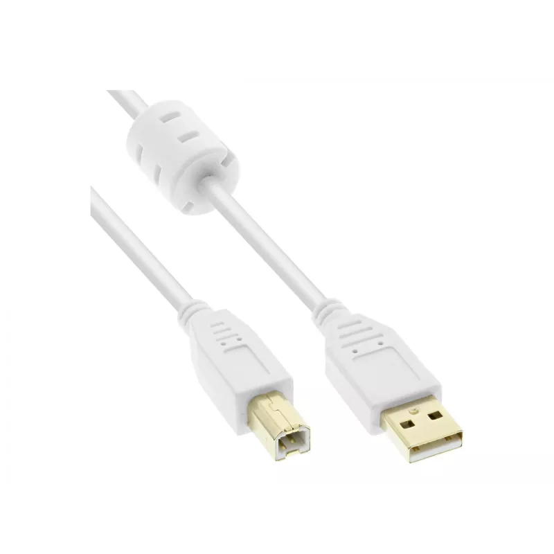 Microconnect USBAB2WF USB kabelis USB 2.0 2 m USB A USB B Balts