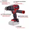 Bezvada triecienurbjmašīna-skrvūvgriezis EINHELL TP-CD 18/70 (modelis 4514315) — tikai instruments, bez baterijas un lādētāja