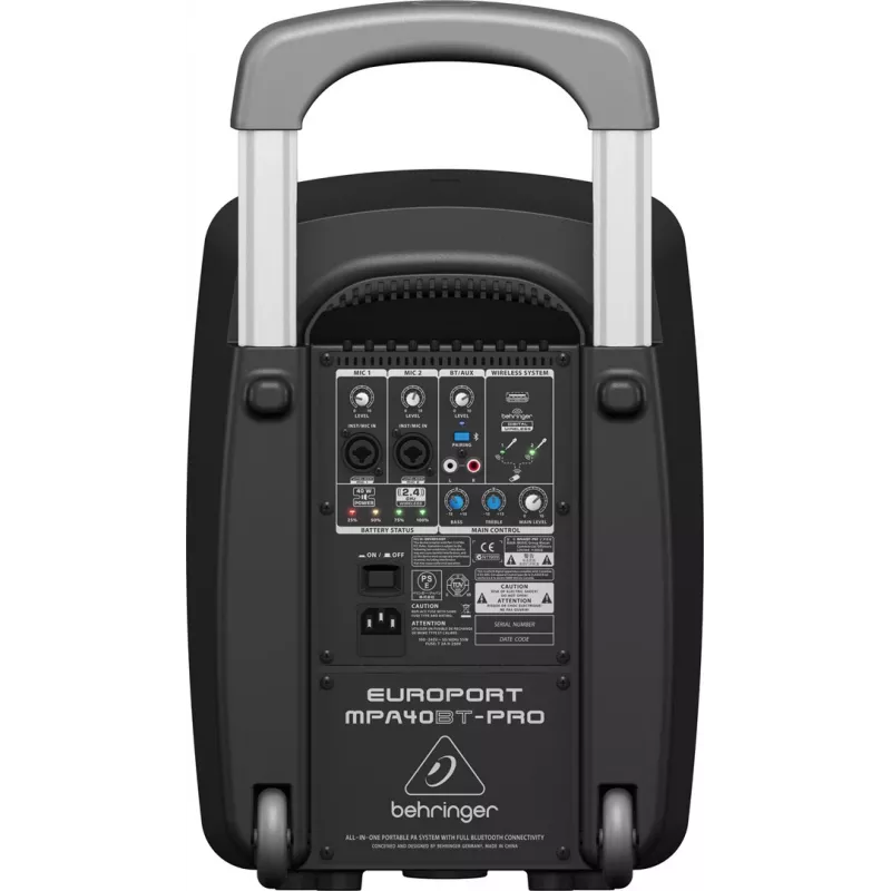 2 ceļu skaļrunis Behringer Europort MPA40BT-PRO 40W