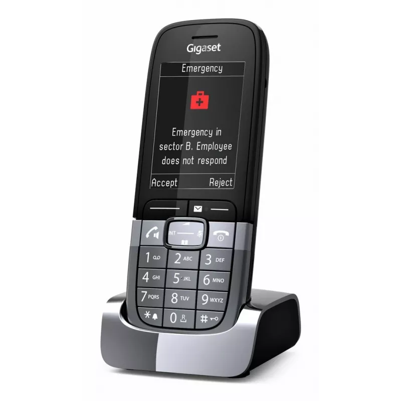 Gigaset SL850H Pro DECT telefons ar zvanītāja ID, titāna krāsā