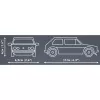 Cobi Volkswagen Golf GTI (1976–1983) konstruktors, zils, 1:35, 68 detaļas