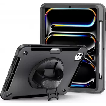 JT Berlin Rugged Kickstand & Handstrap Case | Apple iPad Pro 11 2024 | melns | vairumā | (30017)
