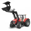 Rotaļu traktors BRUDER Massey Ferguson 7624 ar priekšējo iekrāvēju, sarkans, bērniem no 3 gadu vecuma