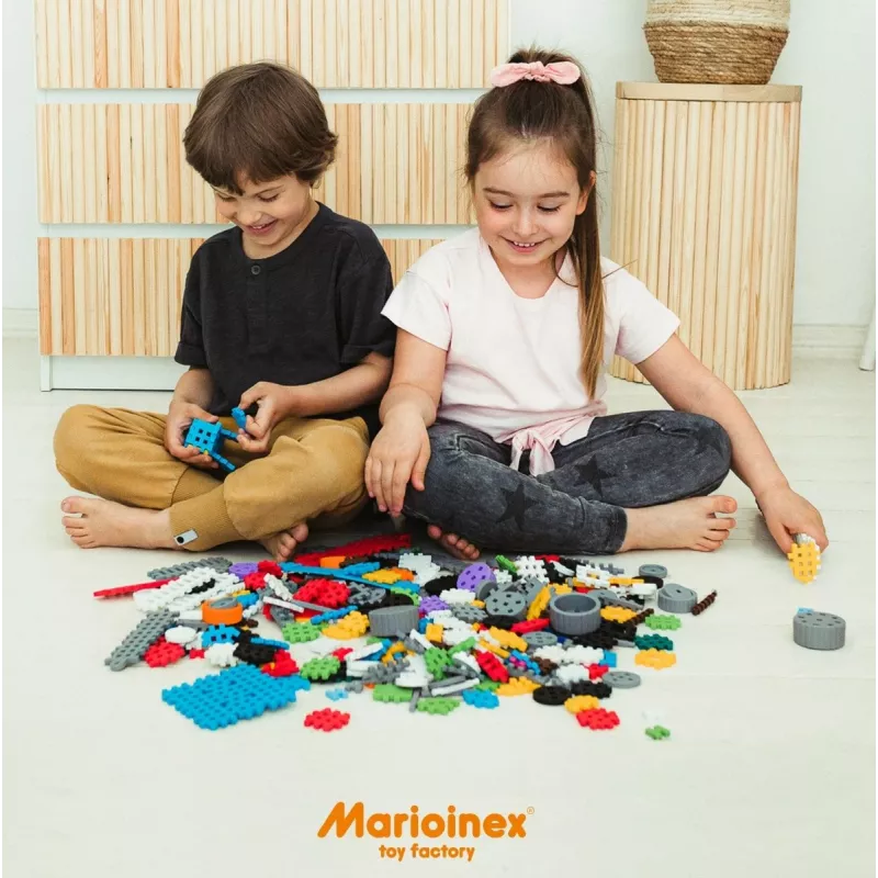 Rotaļu konstruktors Marioinex Mini Waffle Constructor — 141 gab., daudzkrāsains, no 5 gadu vecuma