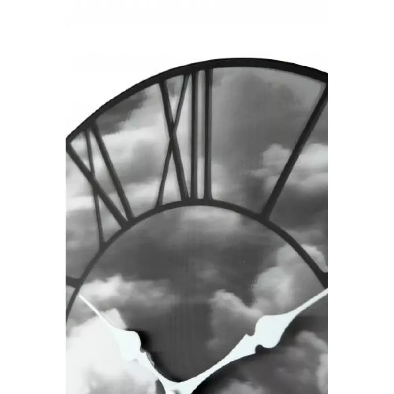 NeXtime klok 3037 Clouds, Ø39 cm, Sienas, Melns