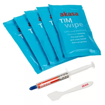 Akasa TIM Wipe Kit tīrīšanas salvetes + termopasta