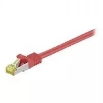 Wentronic Goobay Cat.7 neapstrādāts savienojuma kabelis, S/FTP (PiMF), sarkans, 7,5 m - LSZH bezhalogēna, varš, RJ45 spraudnis (91634)