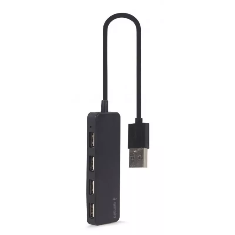 USB 2.0 centrmezgls Gembird UHB-U2P4-06 — 4 porti, kompakts USB paplašinātājs