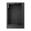 DeepCool CH170 PLUS Tower Melns — micro-ATX/mini-ITX korpusa korpuss, rūdīta stikla logs, USB-C, augšējais barošanas bloka novietojums