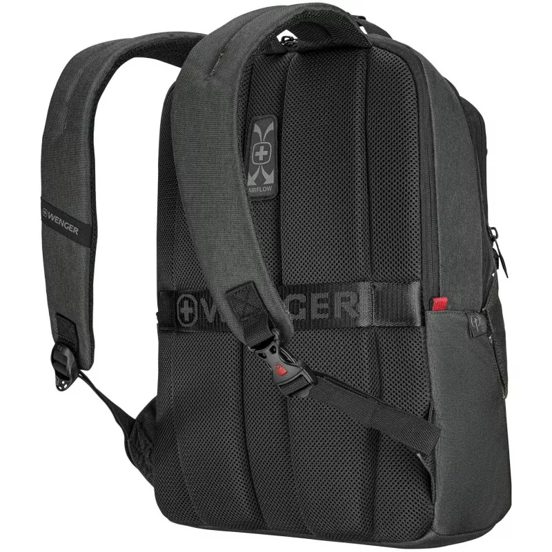 WENGER MX ECO Professional 40,64cm 16Zoll portatīvā datora mugursoma ar 25,4cm 10Zoll planšetdatora kabatu, ogļu pelēkā krāsā
