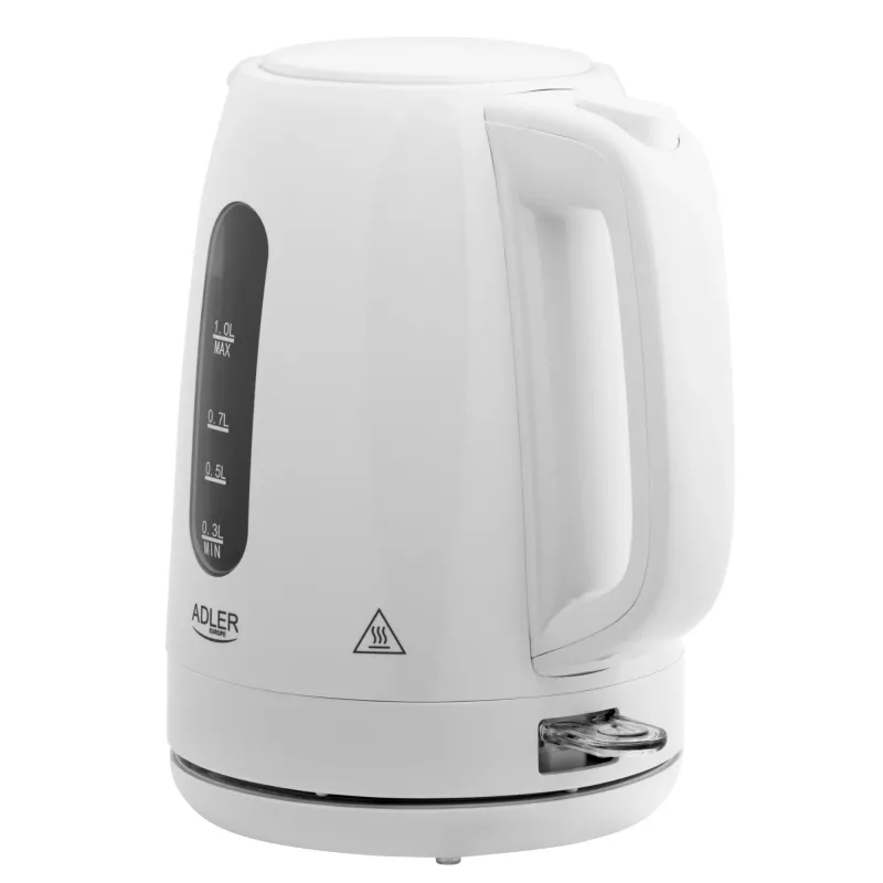 Adler AD 1380w White ir Adler produkts no mūsu Elektrisko tējkannu klāsta. Izceļas ar baltu krāsu, 1 litra tilpumu un polipropilēna materiālu.