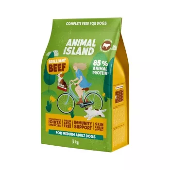 ANIMAL ISLAND Brilliant beef - sausa suņu barība - 3kg