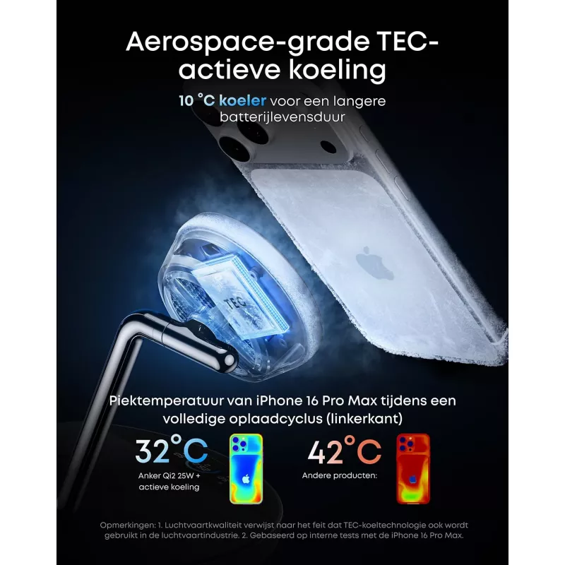 Anker Prime bezvadu uzlādes stacija Qi2.2 25W bezvadu uzlāde (3-in-1, MagGo, AirCool, Dock statīvs) ar barošanas bloku