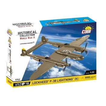 Cobi Building Blocks Lockheed P-38H Lightning komplekts 5763 — mēroga modelis, kolekcionējams lidmašīnas modelis
