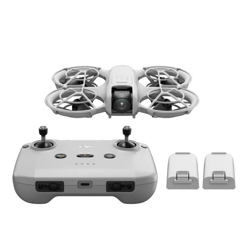 DJI Neo Fly More Combo (DJI-RC-N3) viegls 135 g drons ar 4K Ultra HD kameru, līdz 18 minūtēm lidojuma laika ar 1 uzlādi, 3x baterijas, tālvadības pults
