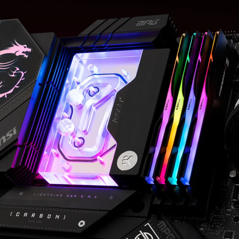 EK Waterblocks EK-Quantum Velocity2 D-RGB - AM5, niķelis + akrils