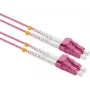 VALUE optiskās šķiedras kabelis 50/125um OM4 - LC/LC - zemas zudumu pieslēgvieta - violets - 7 m