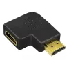 HDMI apgriezta dzimuma adapteris LOGILINK AH0008 — HDMI uz HDMI, melns, zeltīti kontakti