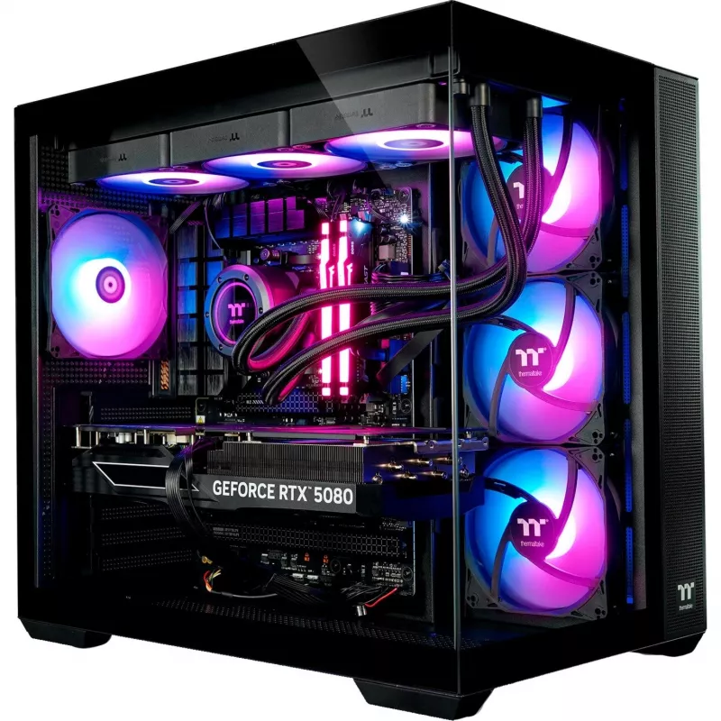 Computer Thermaltake FTW RTX 5080 Melns Intel Core i7 16GB 1TB SSD NVIDIA RTX 5080 Windows 11 Home 64-Bit