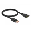 DisplayPort pagarinātāja kabelis, paneļa stiprinājums DeLOCK 87095 8K 60 Hz 1 m