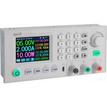 Joy-it RD6006 laboratorijas barošanas bloks, regulējams 0 - 60 V, 0 mA - 6 A, attālināti vadāms, programmējams, plāns formas faktors, izeju skaits 2 x (JT-RD6006)