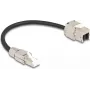 DeLOCK vads RJ45 spraudnis montāžai uz vietas uz Keystone moduli RJ45 ligzda Cat.6A 25 cm