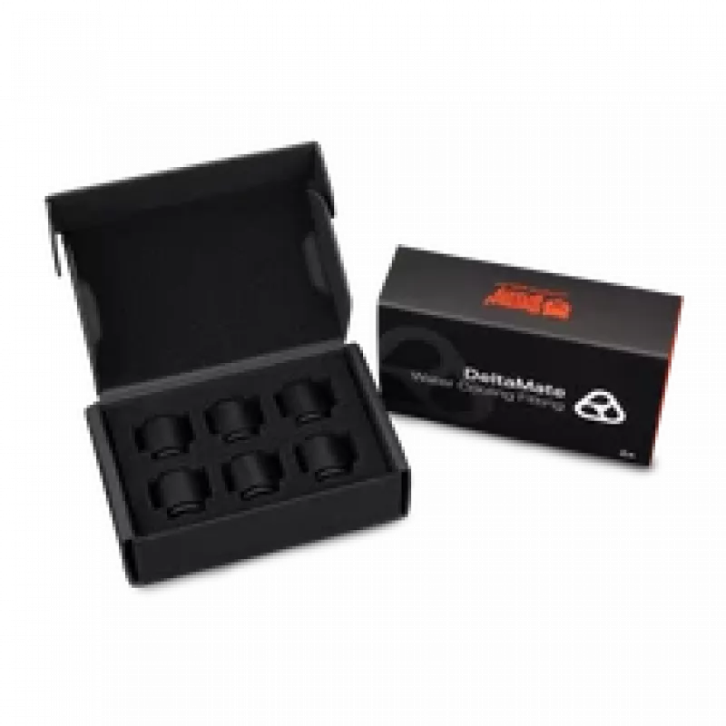 Thermal Grizzly DeltaMate Extender MF14 – ūdens dzesēšanas savienojums, melns, 6 gab. (TG-DM-FIT-6007)