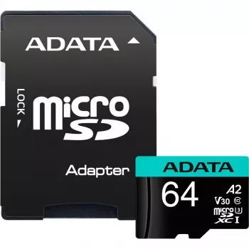 Flash Memory ADATA 64GB MicroSDXC UHS-I Premier Pro