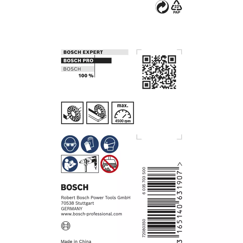 Bosch 2 608 622 110 stiepļu ritenis/stiepļu suka 3 cm