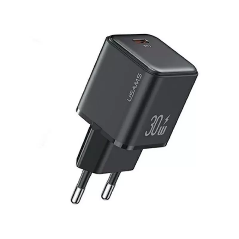 usams USB-C PD 3.0 lādētājs CC186TC01 30W ātra uzlāde, melns