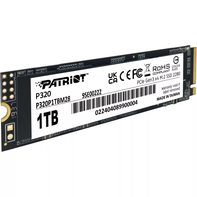 SSD disks Patriot P320 1TB M.2 2280 PCIe 3.0 x4 NVMe