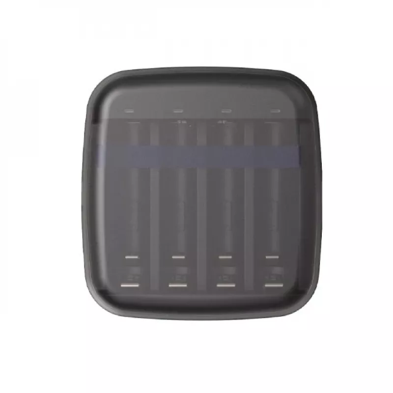 XTAR BC4 bateriju uzlādes ierīce AA/AAA NiMH un litija-jonu, 4 nodalījumi, līdzstrāvas/USB ieeja, melna