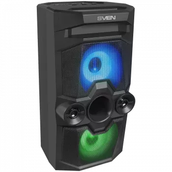Skaļrunis SVEN PS-650, melns (50W, TWS, Bluetooth, FM, USB, microSD, LED displejs, 4000mA*h)