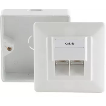 Outlet Box RJ-45 balta ShiverPeaks BS74251-SET