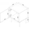Nakts skapīšu komplekts 2 gab. Cama Meble ISLA 44,5×40×59 cm melns matēts MDF/skaidu plātne