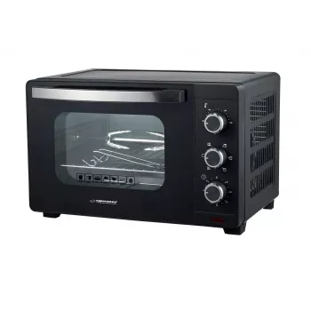 Mini cepeškrāsns ESPERANZA EKO006N – 25 L kompakta elektriskā galda cepeškrāsns, 1600 W, konvekcija, rotējošas vadības ierīces