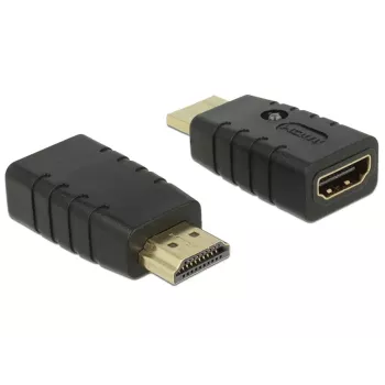 Adapter HDMI (spraudnis) > HDMI (ligzda), EDID emulators (melns)