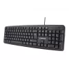 Tastatūra Gembird KB-U-103-RU Office USB QWERTY angļu krievu melna