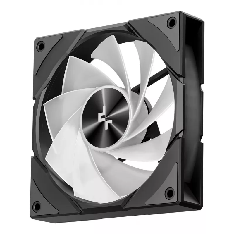 Datora korpuss DeepCool CG580 4F Midi Tower — ATX/ITX/MicroATX, rūdīts stikls, 3 × 120 mm + 1 × 120 mm ventilatori, 2 × 3,5 collu un 2 × 2,5 collu nodalījumi, USB-A × 2 USB-C × 1, melns