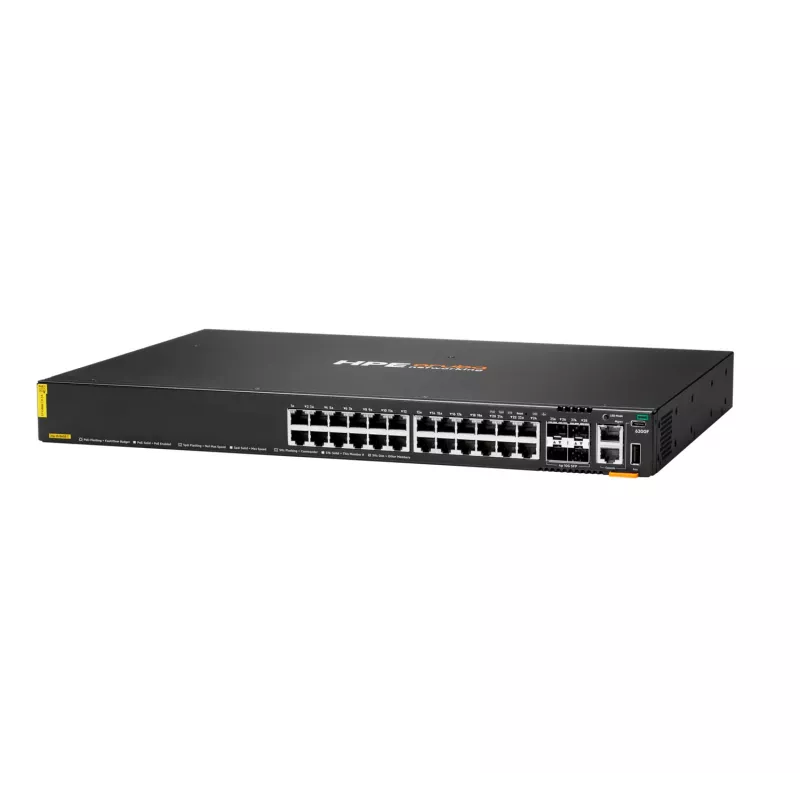 Pārvaldāms slēdzis HPE Aruba Networking CX 6200F 24G PoE 4SFP+ 370W