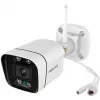 Foscam V8P Wi-Fi novērošanas kamera balta 8MP (3840x2160), divjoslu Wi-Fi, iebūvēts prožektors un signalizācijas sirēna (V8P-W)