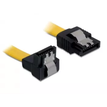 SATA kabelis vīrišķais/vīrišķais DeLOCK 0.7m dzeltenā krāsā 82814