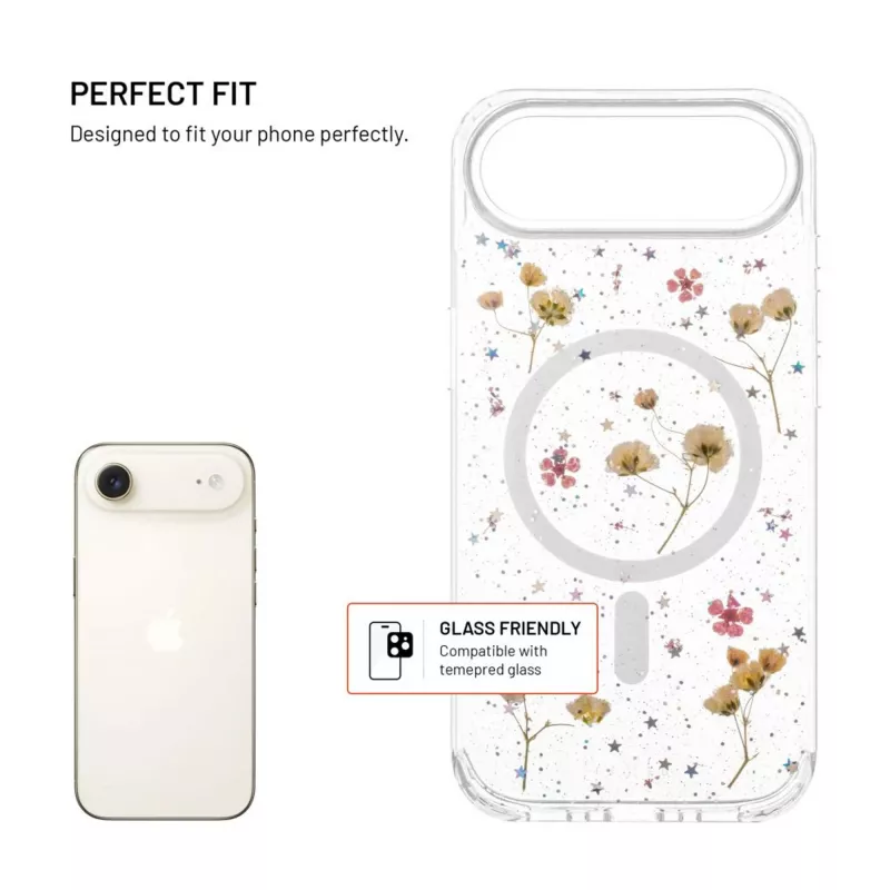 Aizmugures vāciņš FIXED Apple iPhone Air — TPU, MagBloom saderīgs, Blush Plum