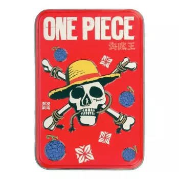 Spēļu kārtis Paladone One Piece metāla kārbiņā – standarta klāja izmērs