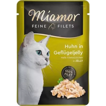 MIAMOR Feine Filets mājputnu gaļas gabaliņi ar putnu gaļas želeju - mitrā kaķu barība - 100g